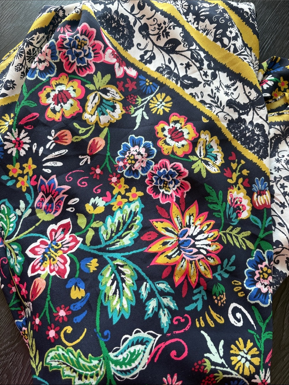 Eliza J navy Floral Halter Maxi with handkerchief hem - Picture 15 of 15